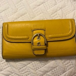 Yellow coach wallet